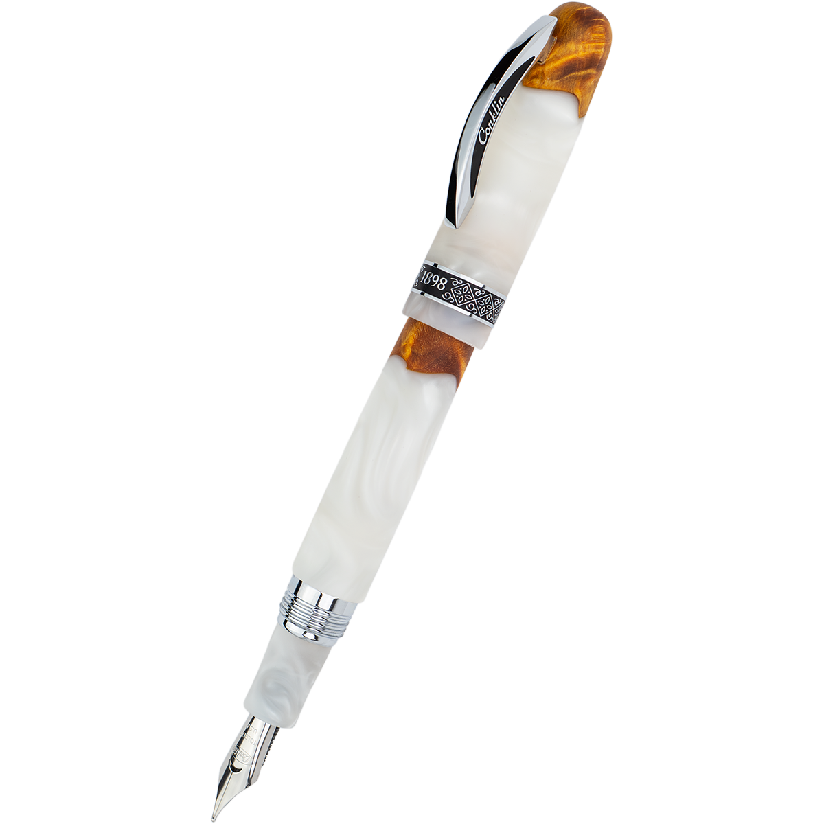 Conklin 1898 Collection Fountain Pen - Spectra White Fusion-Pen Boutique Ltd