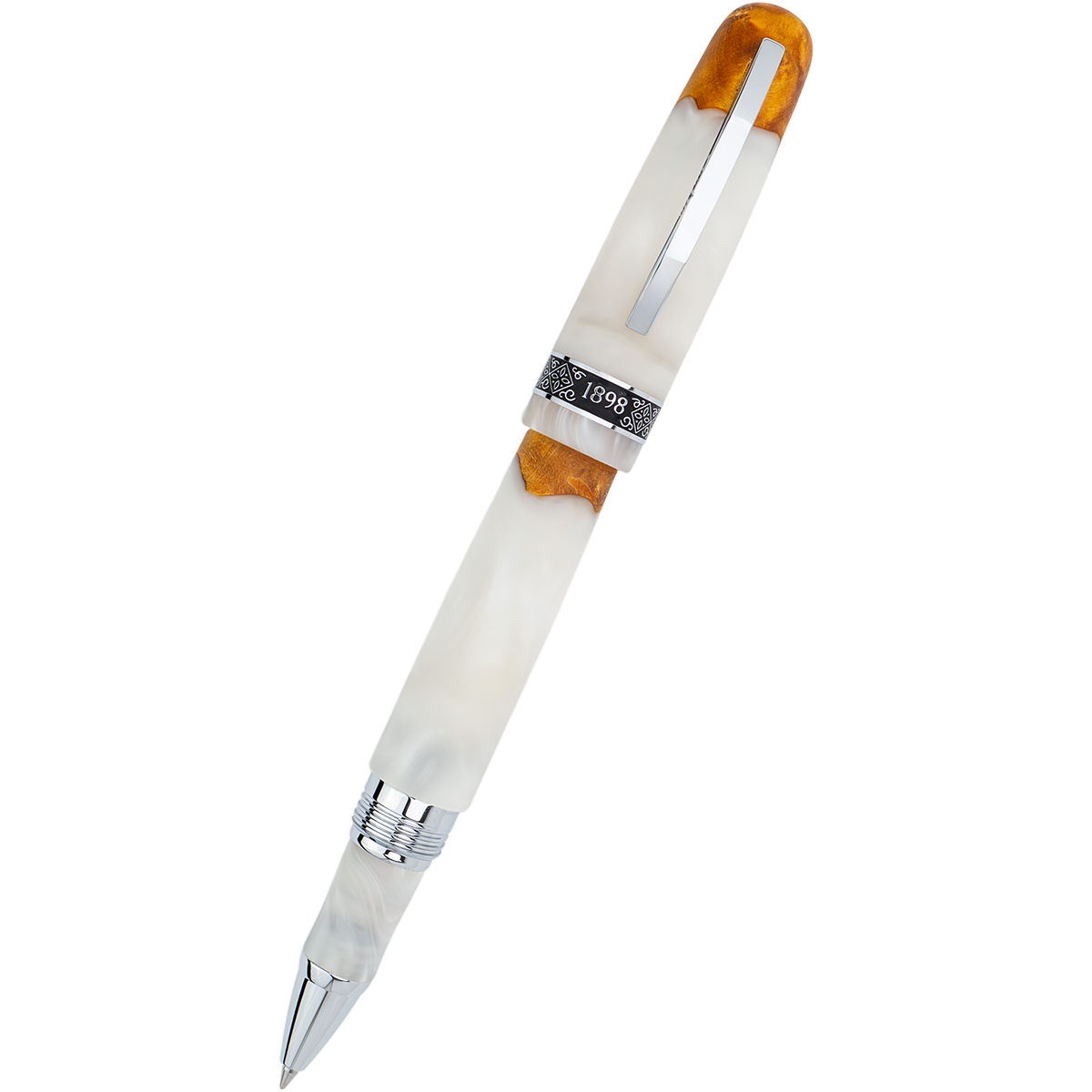 Conklin 1898 Collection Rollerball Pen - Spectra White Fusion-Pen Boutique Ltd