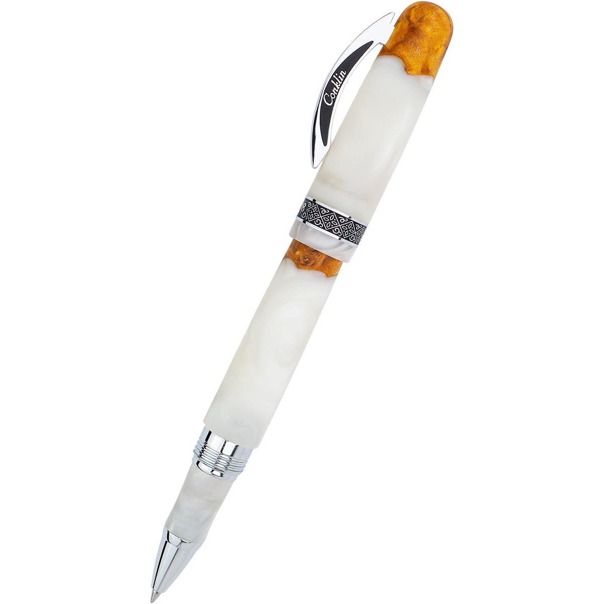 Conklin 1898 Collection Rollerball Pen - Spectra White Fusion-Pen Boutique Ltd