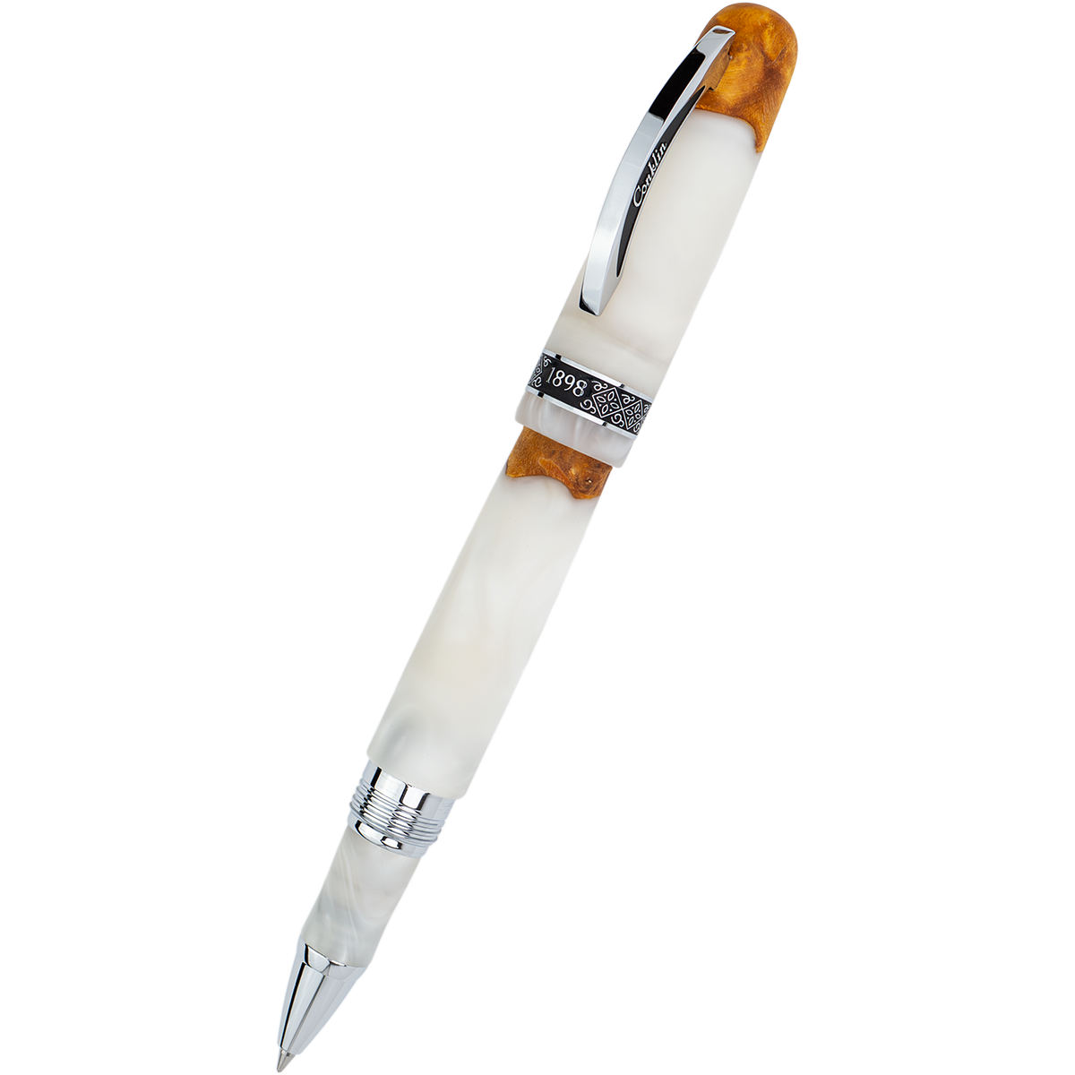 Conklin 1898 Collection Rollerball Pen - Spectra White Fusion-Pen Boutique Ltd