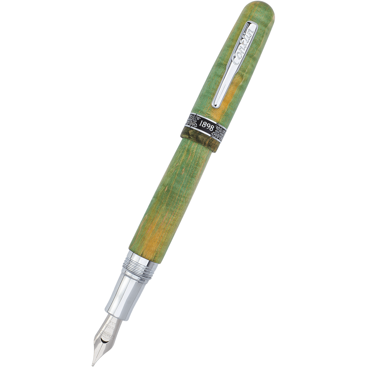 Conklin 1898 Fountain Pen - Stabilized Wood Matte Green - Steel Nib (Limited Edition) - Pen Boutique Ltd