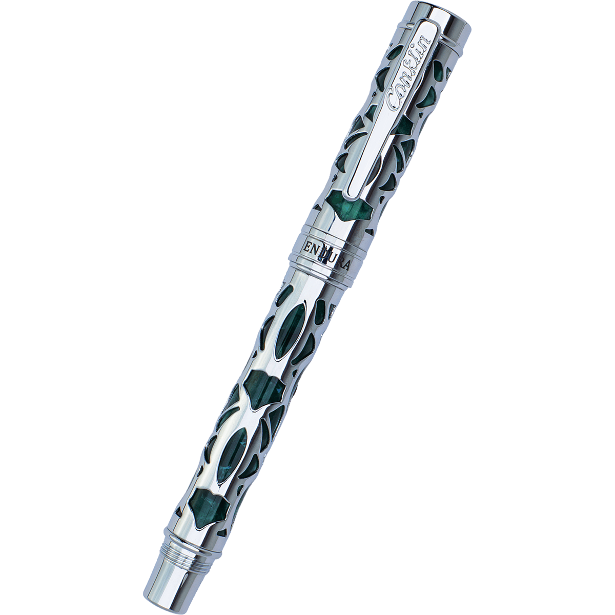 Conklin Endura Fountain Pen - Deco Crest Green - Pen Boutique Ltd