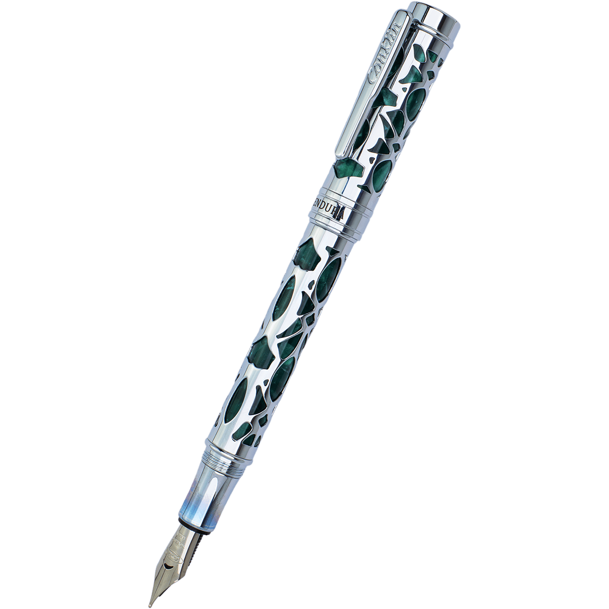 Conklin Endura Fountain Pen - Deco Crest Green - Pen Boutique Ltd
