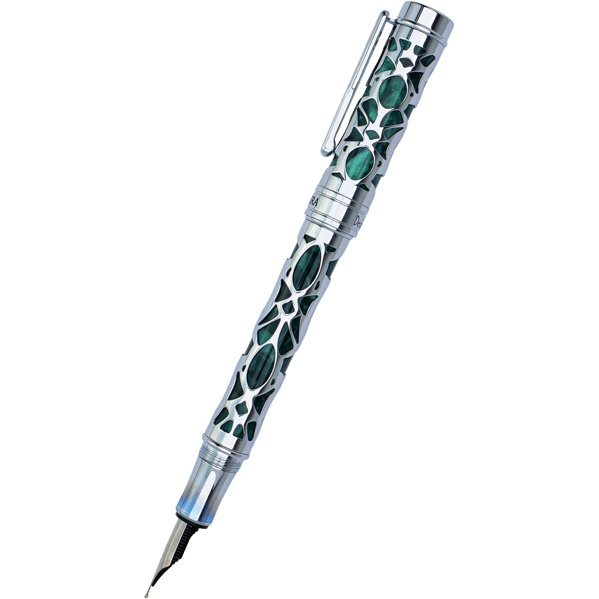 Conklin Endura Fountain Pen - Deco Crest Green - Pen Boutique Ltd