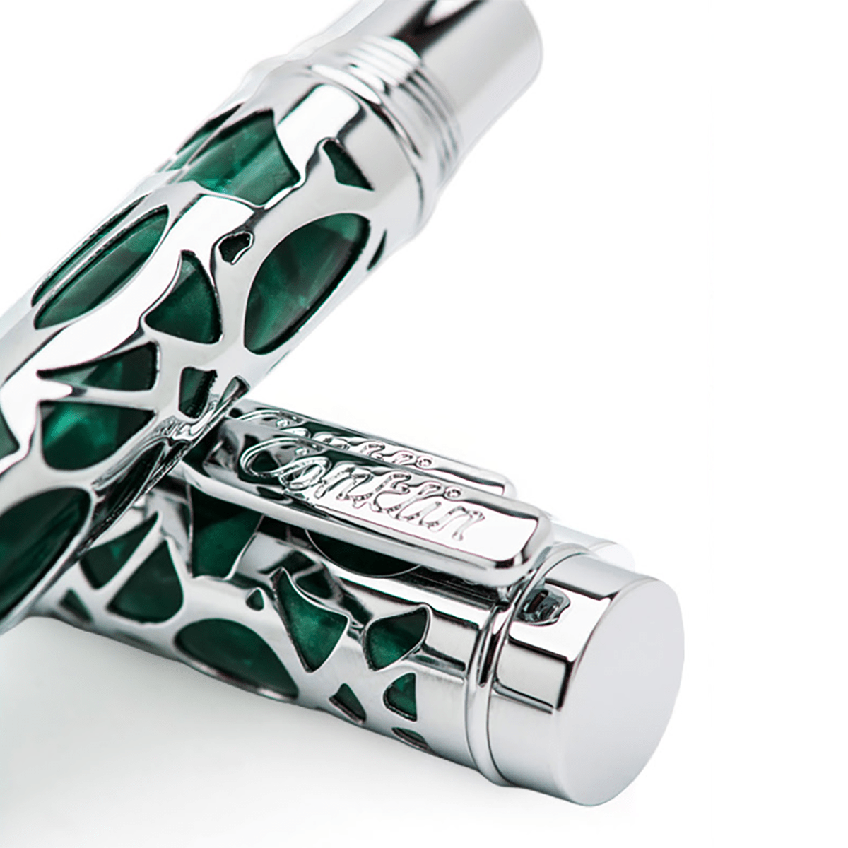Conklin Endura Fountain Pen - Deco Crest Green - Pen Boutique Ltd
