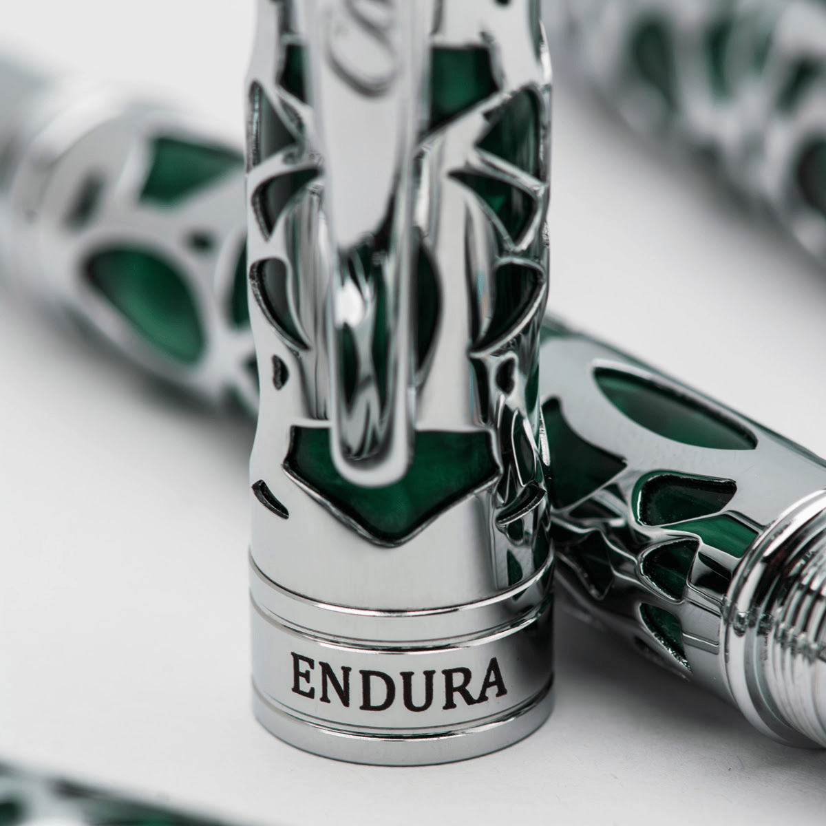 Conklin Endura Fountain Pen - Deco Crest Green - Pen Boutique Ltd