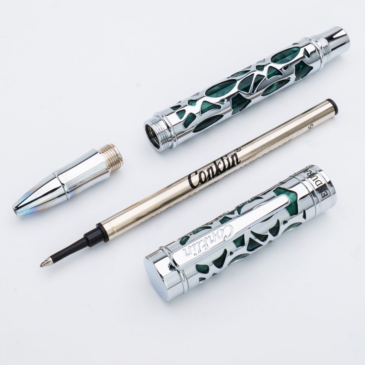 Conklin Endura Rollerball Pen - Deco Crest Green - Pen Boutique Ltd
