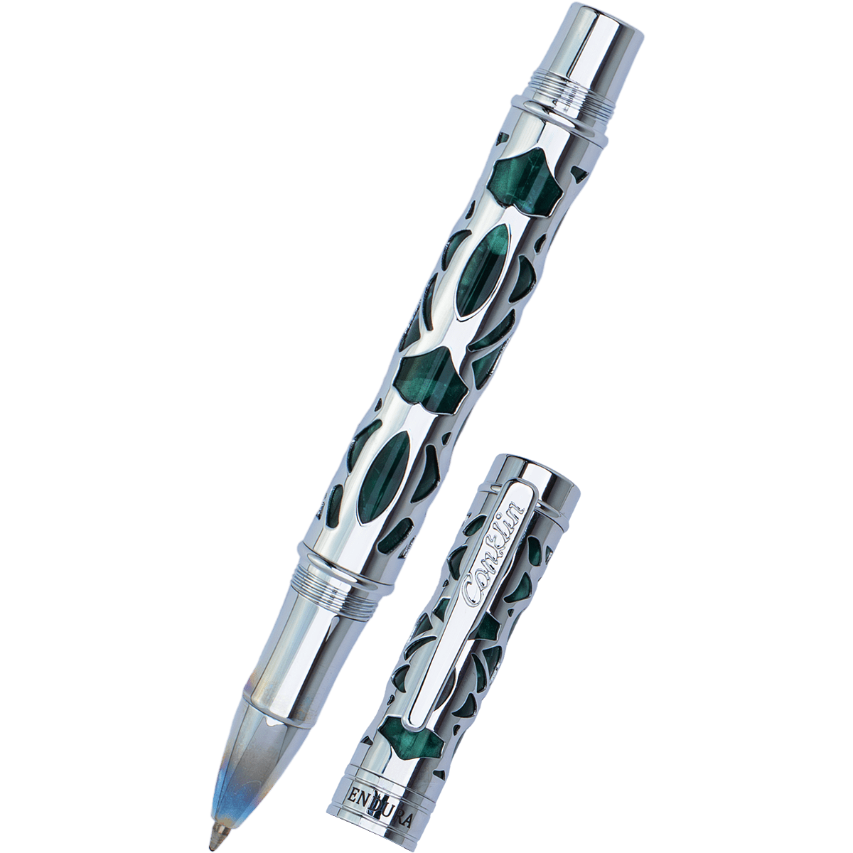Conklin Endura Rollerball Pen - Deco Crest Green - Pen Boutique Ltd