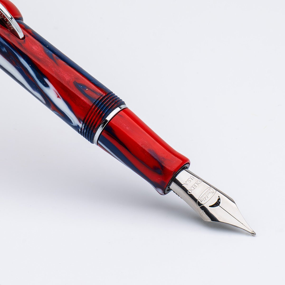 Conklin Mark Twain Crescent Fountain Pen - Limited Edition - USA 250 - Chrome Trim - Pen Boutique Ltd