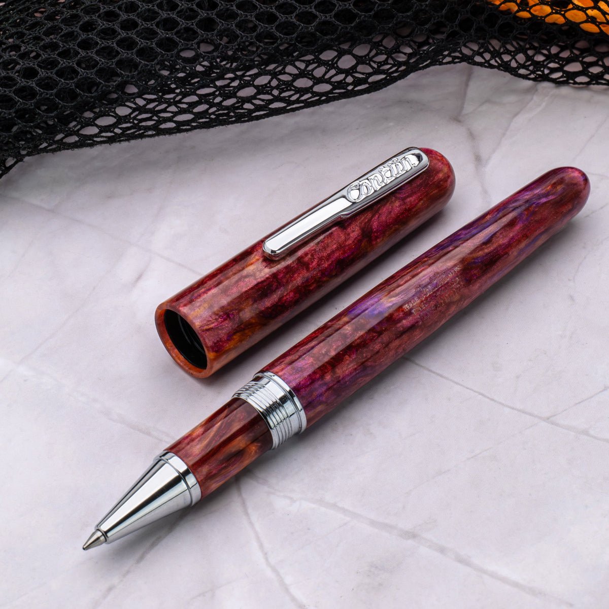 Conklin Streamline Rollerball Pen - Glossy Sunset Medley - Chrome Trim (Limited Edition) - Pen Boutique Ltd