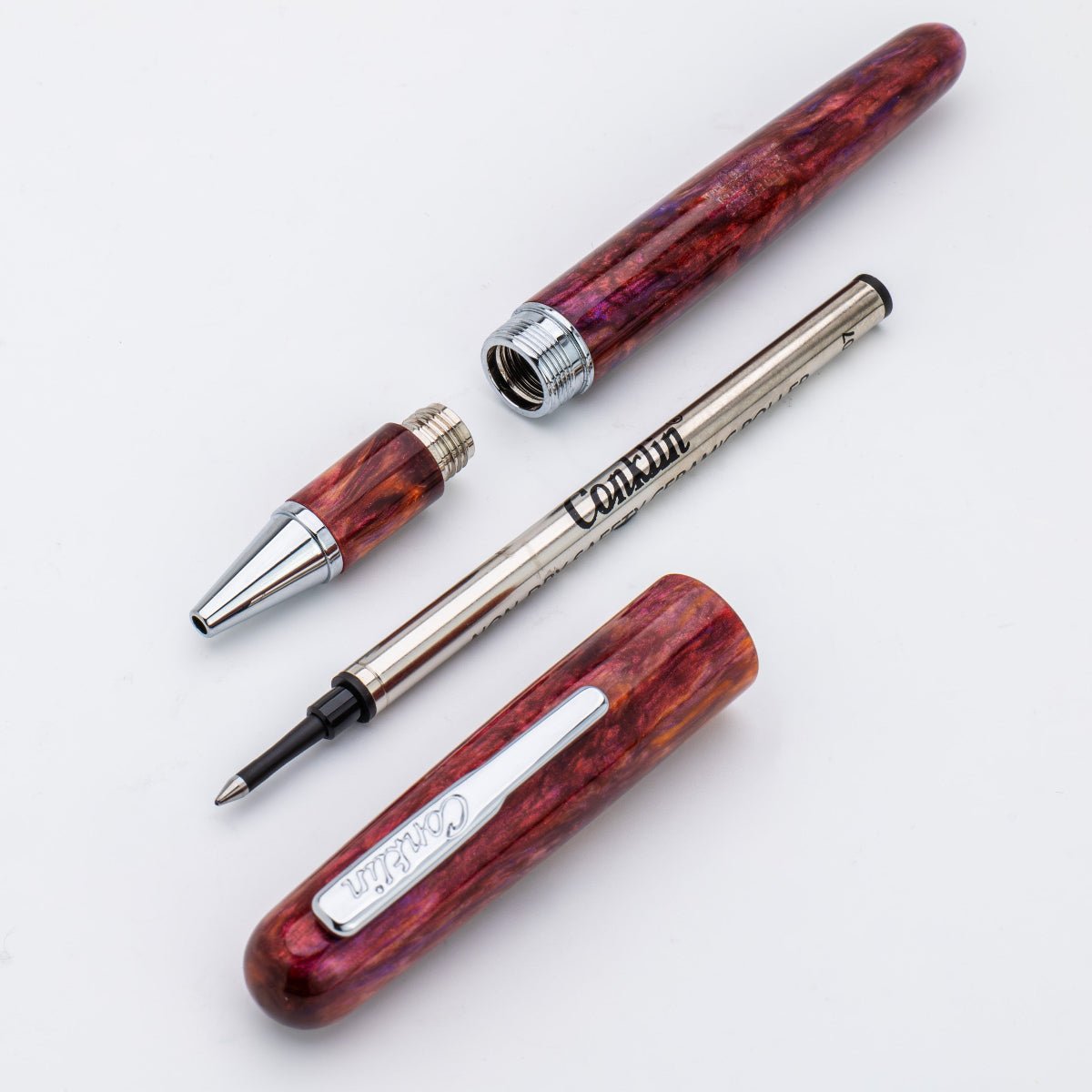 Conklin Streamline Rollerball Pen - Glossy Sunset Medley - Chrome Trim (Limited Edition) - Pen Boutique Ltd
