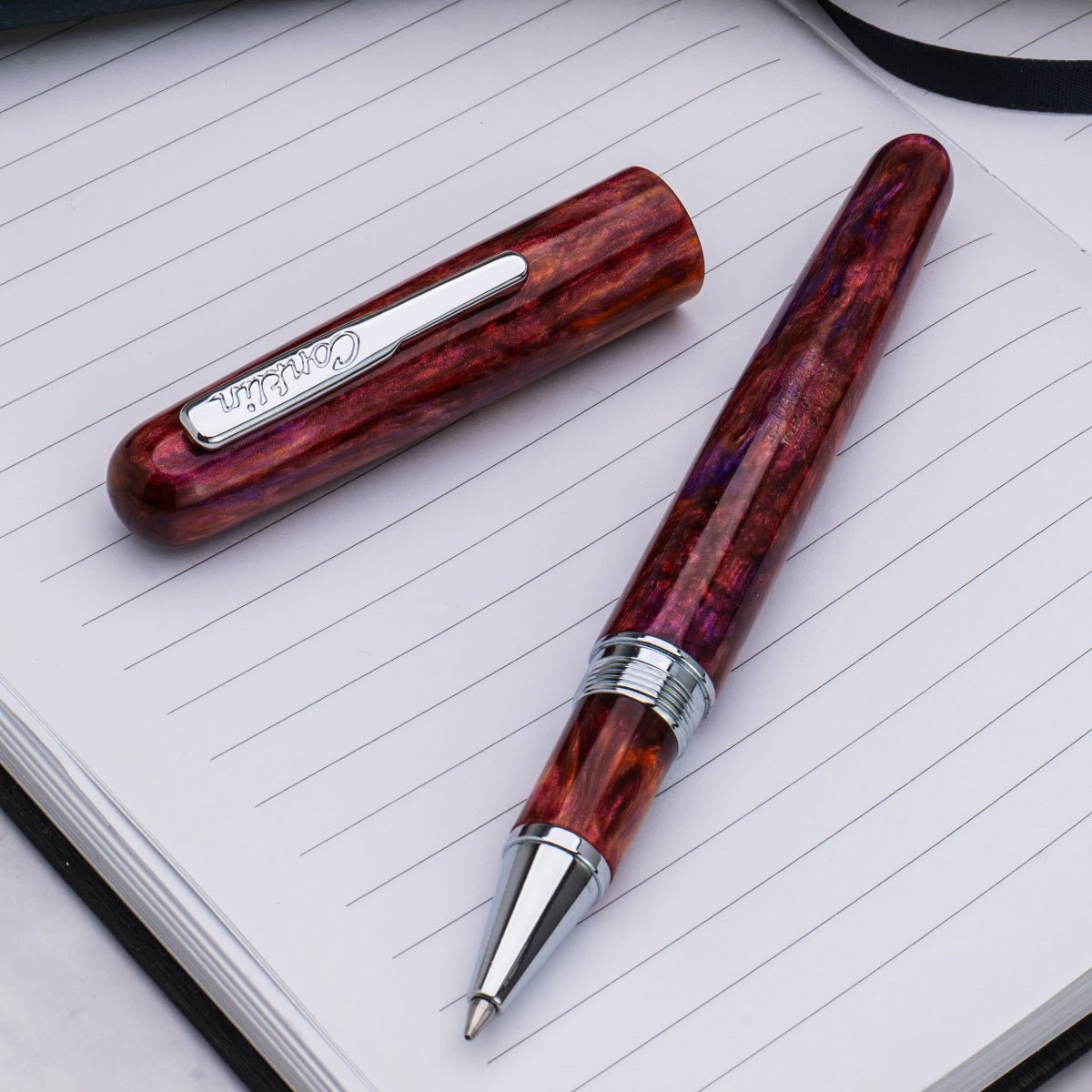 Conklin Streamline Rollerball Pen - Glossy Sunset Medley - Chrome Trim (Limited Edition) - Pen Boutique Ltd