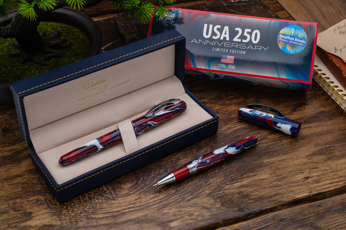 Conklin Streamline Rollerball Pen - USA 250 - Chrome Trim (Limited Edition) - Pen Boutique Ltd