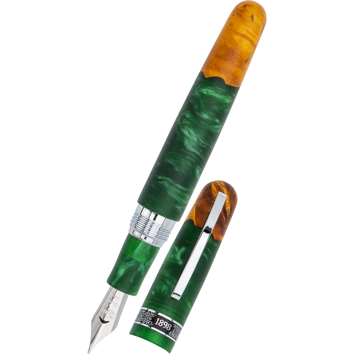Conklin 1898 Collection Fountain Pen - Spectra Green Fusion - Chrome Trim (Limited Edition)