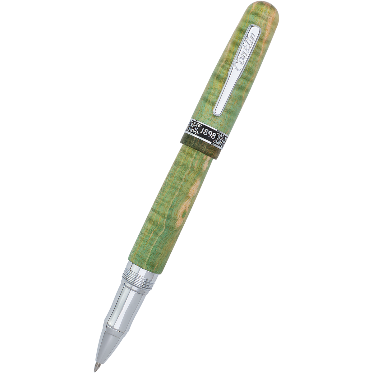 Conklin 1898 Rollerball Pen - Stabilized Wood Matte Green (Limited Edition)