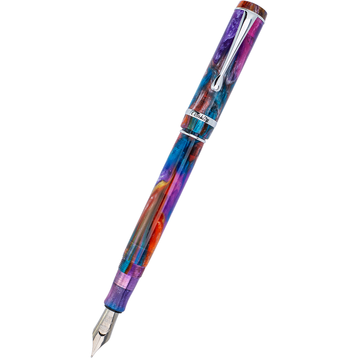 Conklin Duragraph Fountain Pen - Primary Manipulation 3.5 - Chrome Trim (Limited Edition)