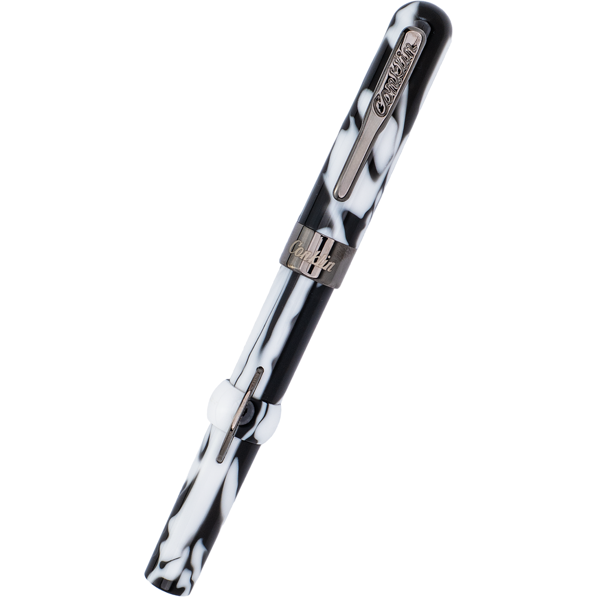 Conklin Mark Twain Fountain Pen - Limited Edition - Black/White