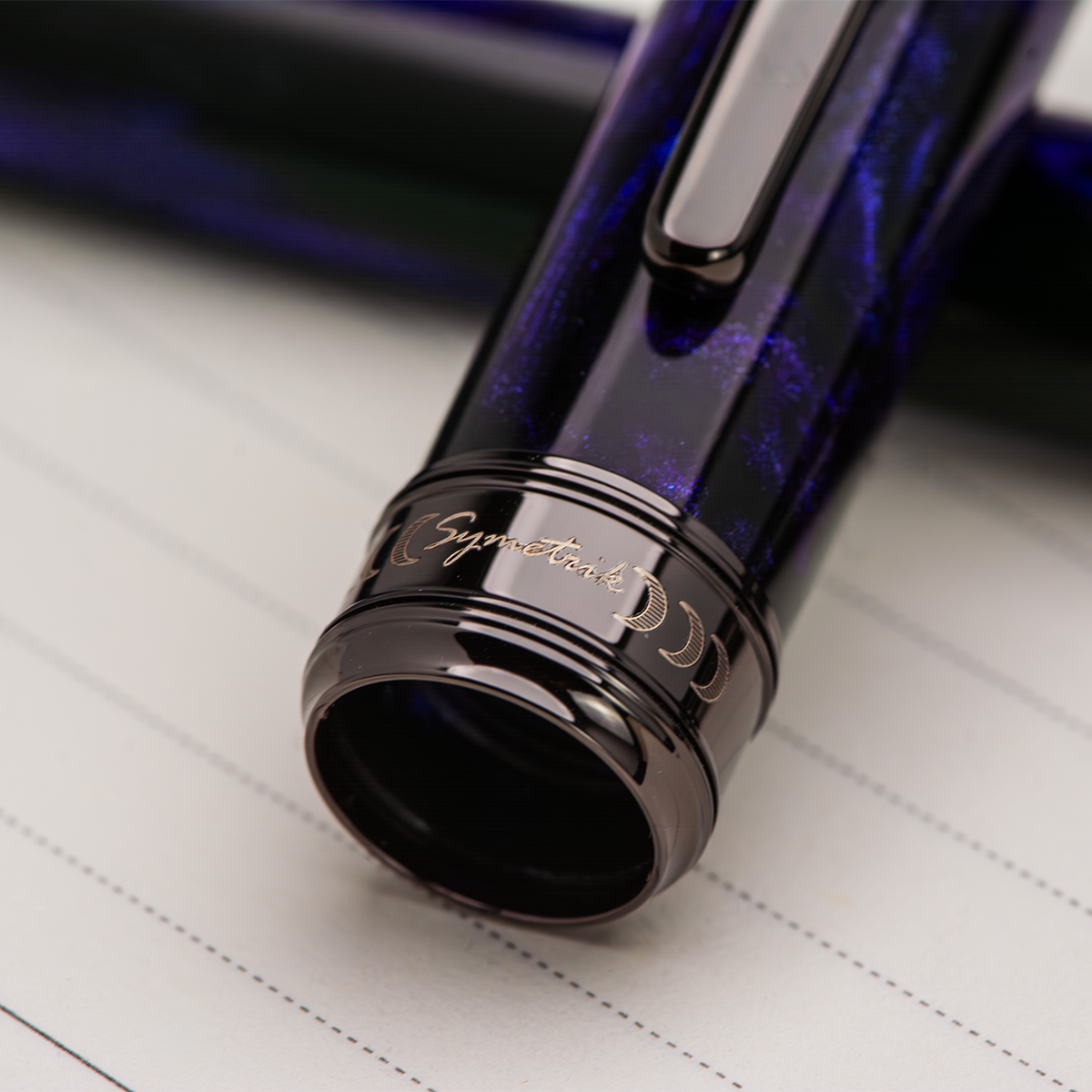 Conklin Symetrik Fountain Pen - Limited Edition - Mystic Soul "Energy" - Gunmetal Trim (Pen Boutique Exclusive)-Pen Boutique Ltd