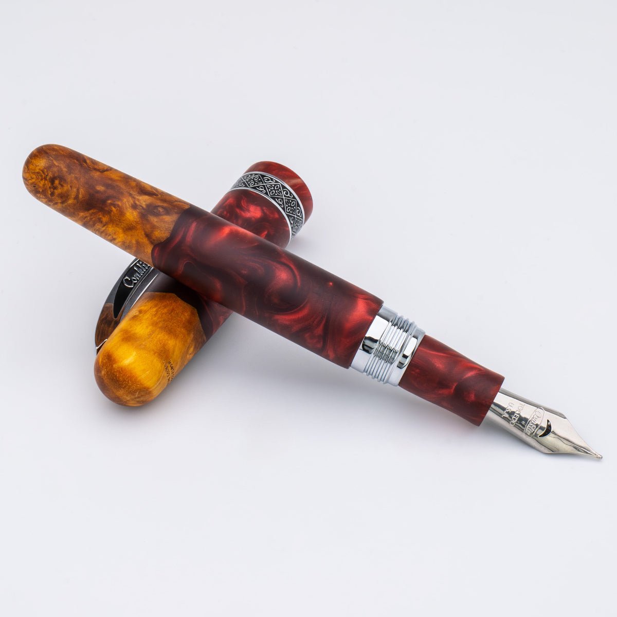 Conklin 1898 Collection Fountain Pen - Spectra Burgundy Fusion - Chrome Trim (Limited Edition) - Pen Boutique Ltd