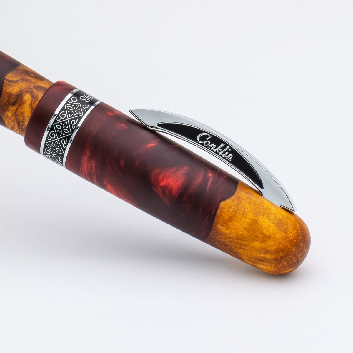 Conklin 1898 Collection Fountain Pen - Spectra Burgundy Fusion - Chrome Trim (Limited Edition) - Pen Boutique Ltd