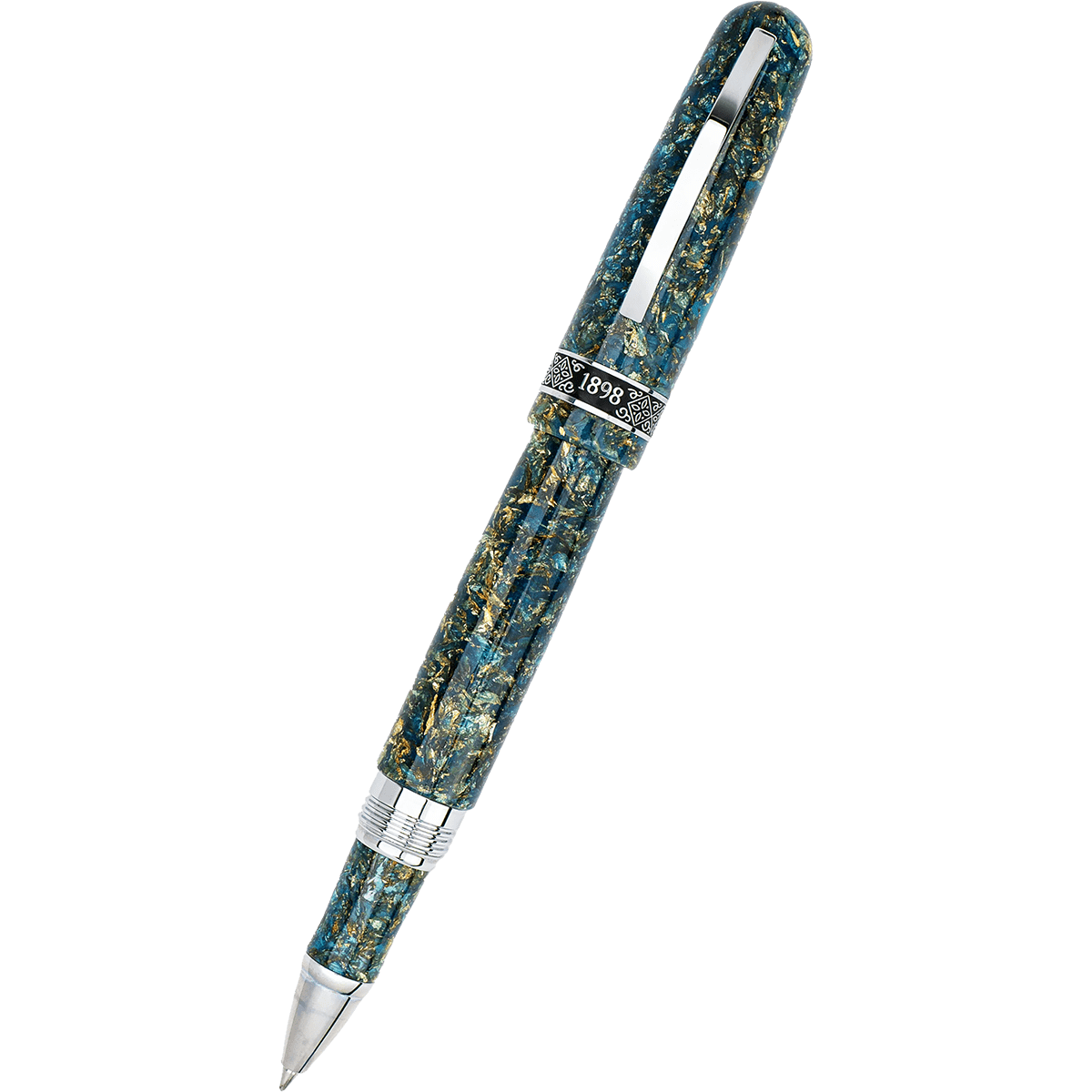Conklin 1898 Collection Rollerball Pen - Solaris Blue - Chrome Trim (Limited Edition) - Pen Boutique Ltd