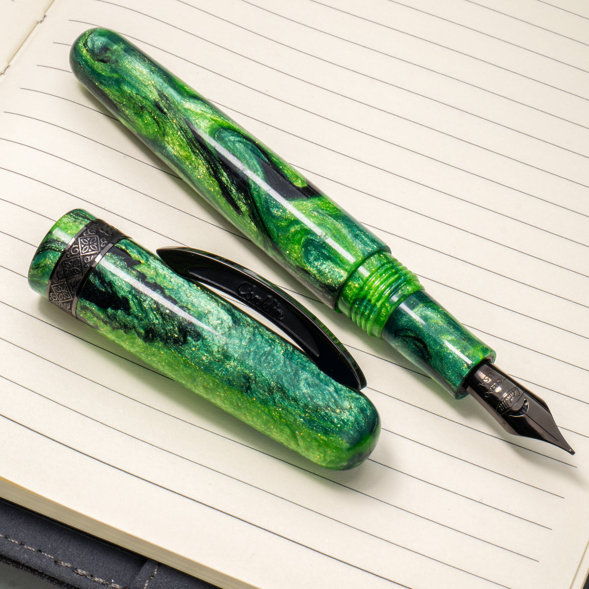 Conklin 1898 Fountain Pen - Clover Valley - Gunmetal Trim (Limited Edition)