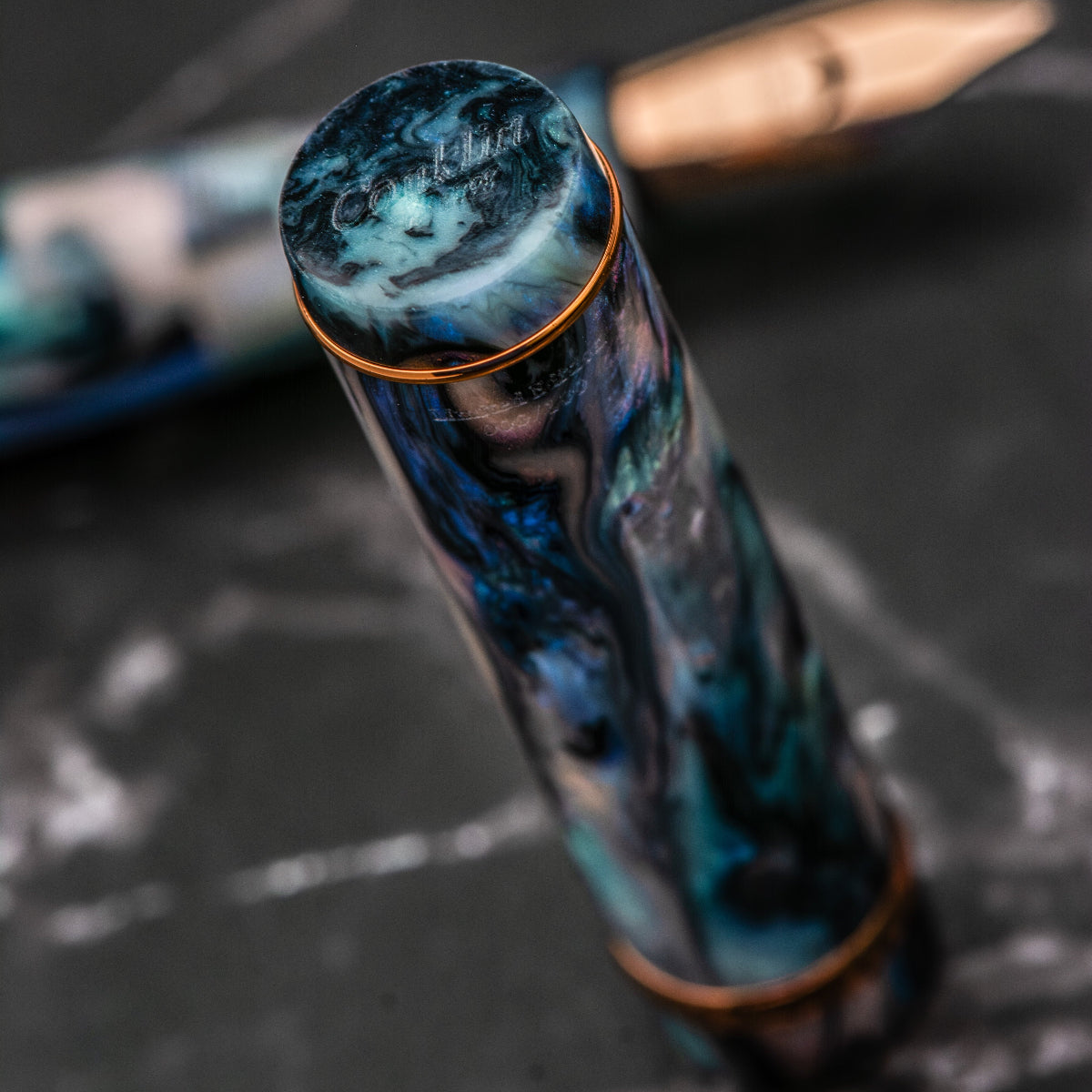 Conklin Duragraph Fountain Pen - Brooks Red Abalone - Rose Gold Plated Trim Limited Edition (Pen Boutique Exclusive)-Pen Boutique Ltd