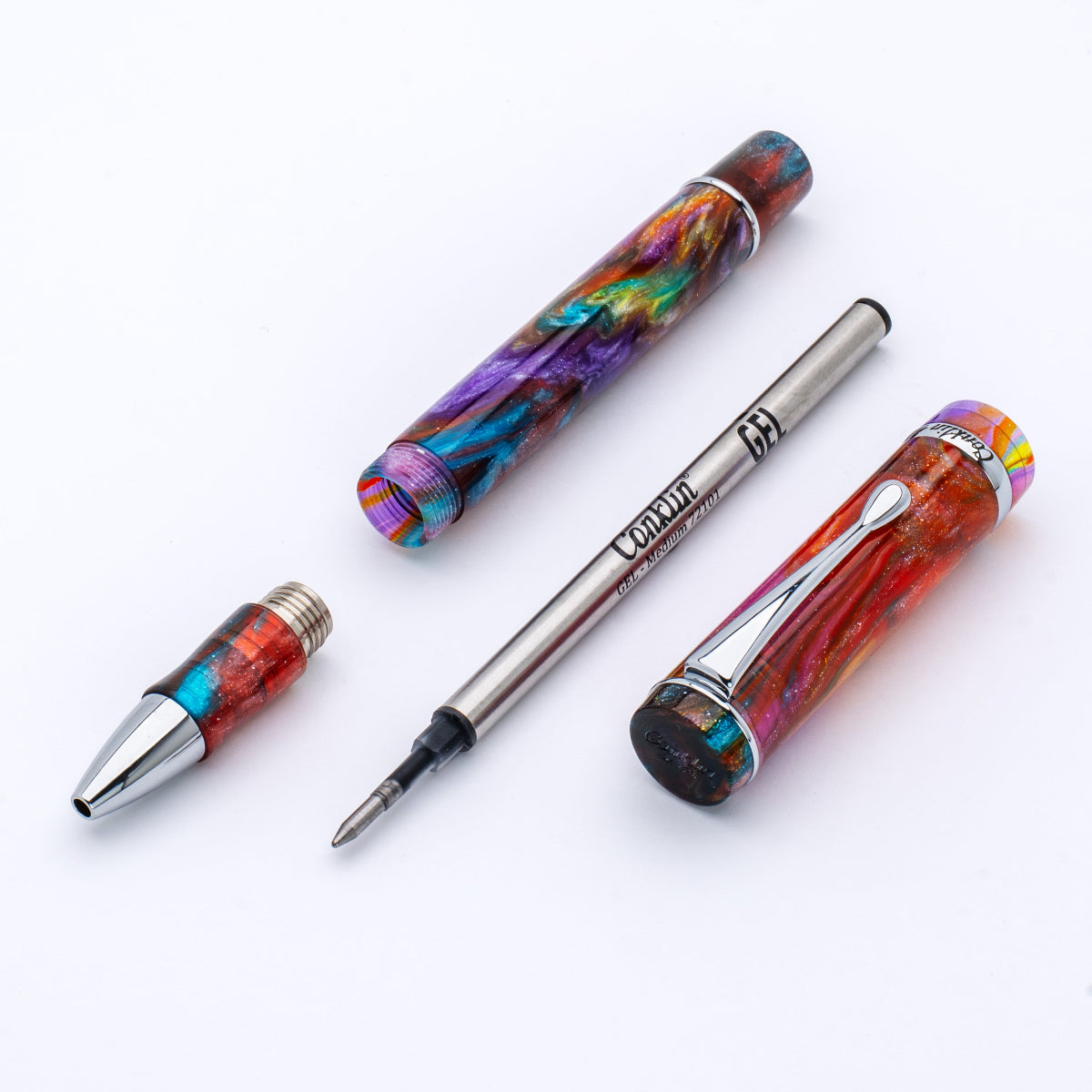 Conklin Duragraph Rollerball Pen - Primary Manipulation 3.5 - Chrome Trim (Limited Edition)