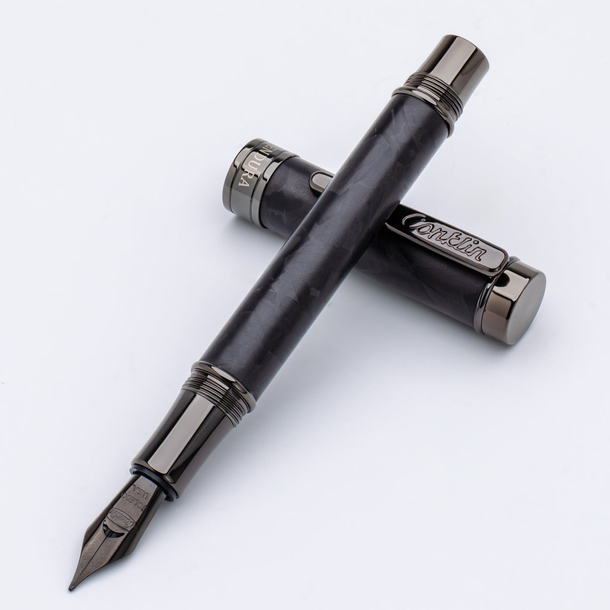 Conklin Endura Fountain Pen - Forged Carbon Fiber - Gunmetal Trim (Numbered Edition)