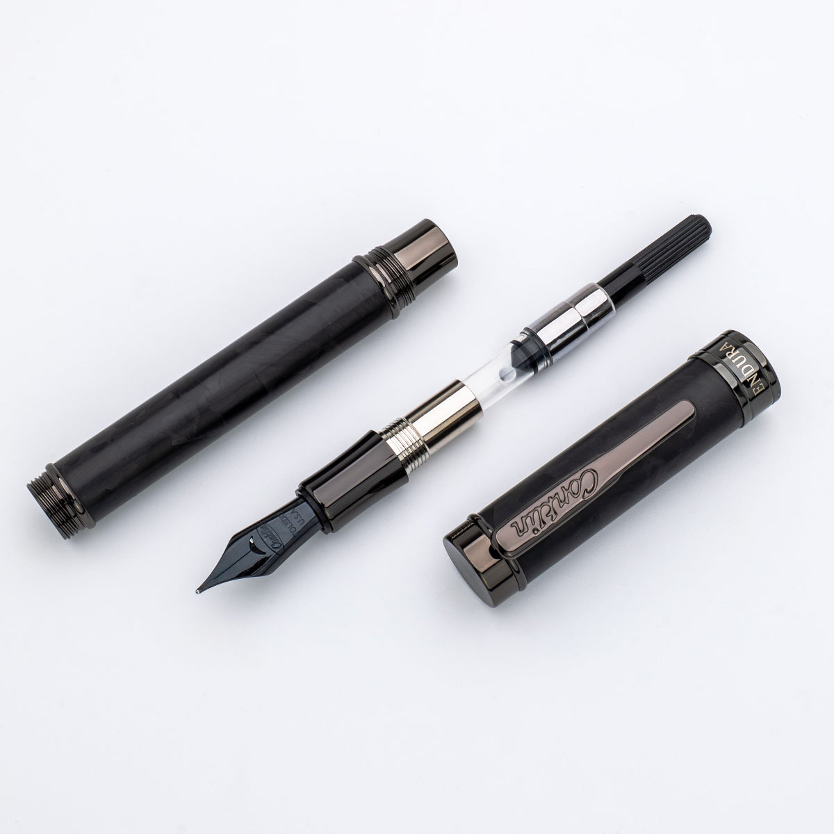 Conklin Endura Fountain Pen - Forged Carbon Fiber - Gunmetal Trim (Numbered Edition)