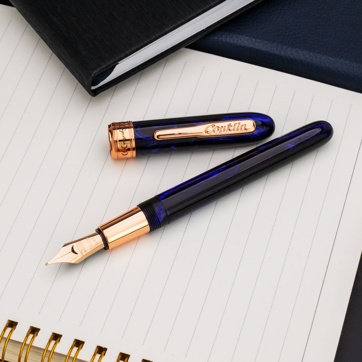 Conklin Symetrik Fountain Pen - Limited Edition - Mystic Soul "Energy" - Rose Gold Trim (Pen Boutique Exclusive)-Pen Boutique Ltd