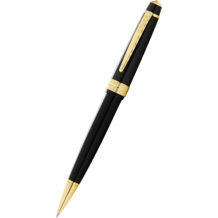 Cross Bailey Light Ballpoint Pen - Polished Black - Gold Trim-Pen Boutique Ltd