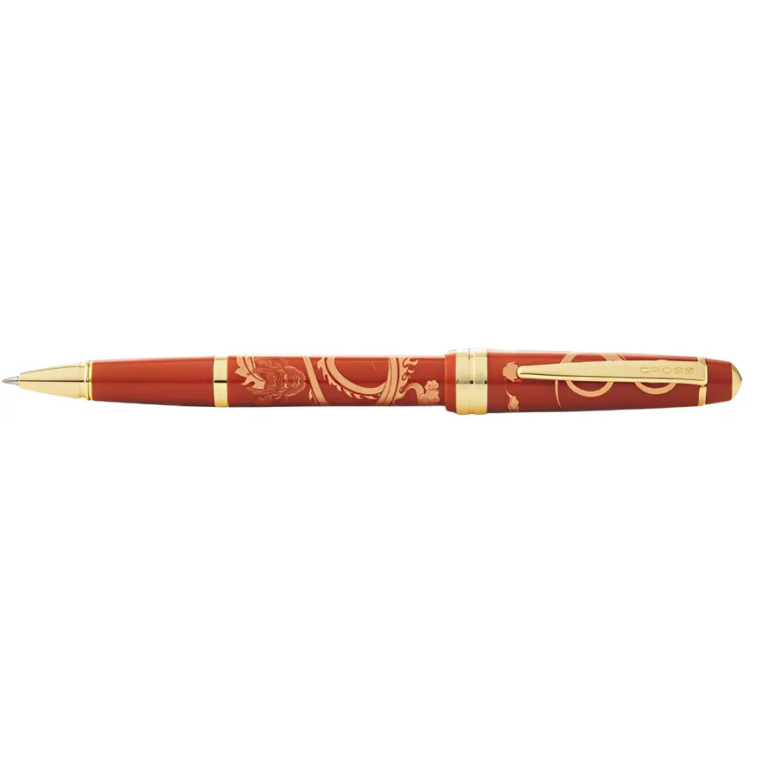 Cross Bailey Light - Year of the Dragon - Selectip Rollerball Pen - Polished Amber Resin and Gold Tone Cross Pens