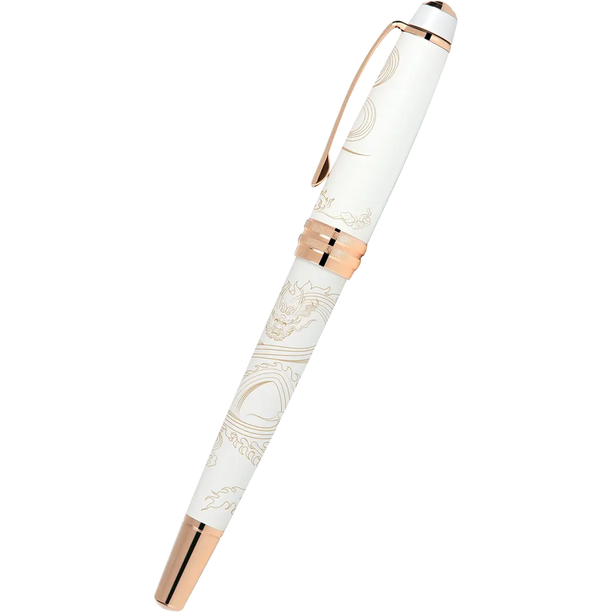 Cross Bailey - Year of the Dragon Pearlescent White Lacquer - Fountain Pen - Rose Gold Cross Pens