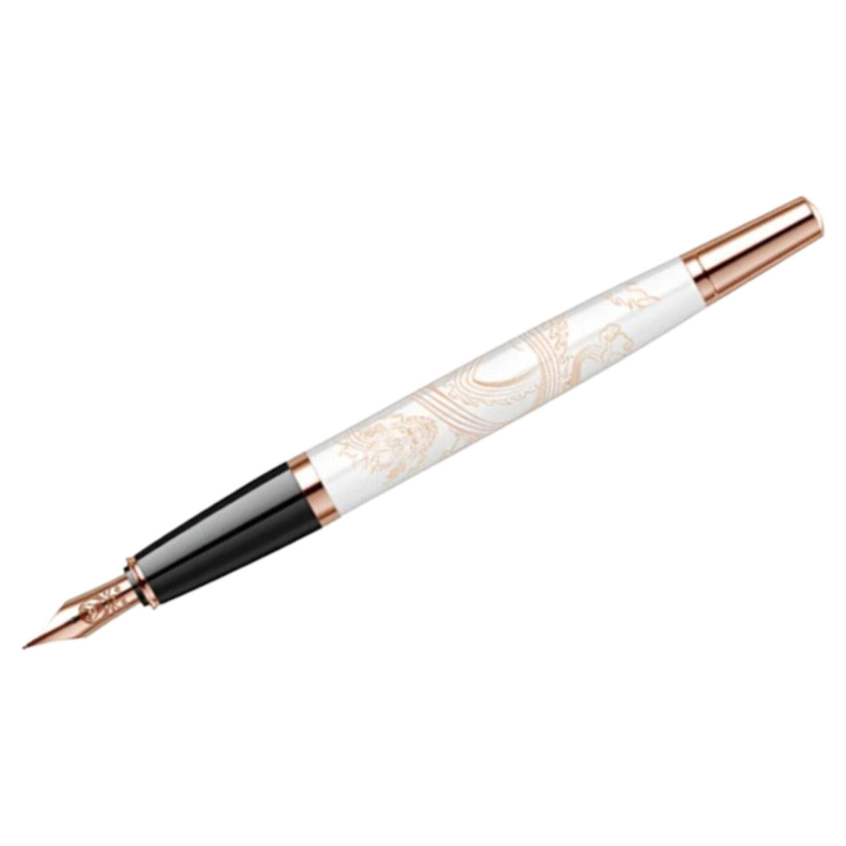 Cross Bailey - Year of the Dragon Pearlescent White Lacquer - Fountain Pen - Rose Gold-Pen Boutique Ltd