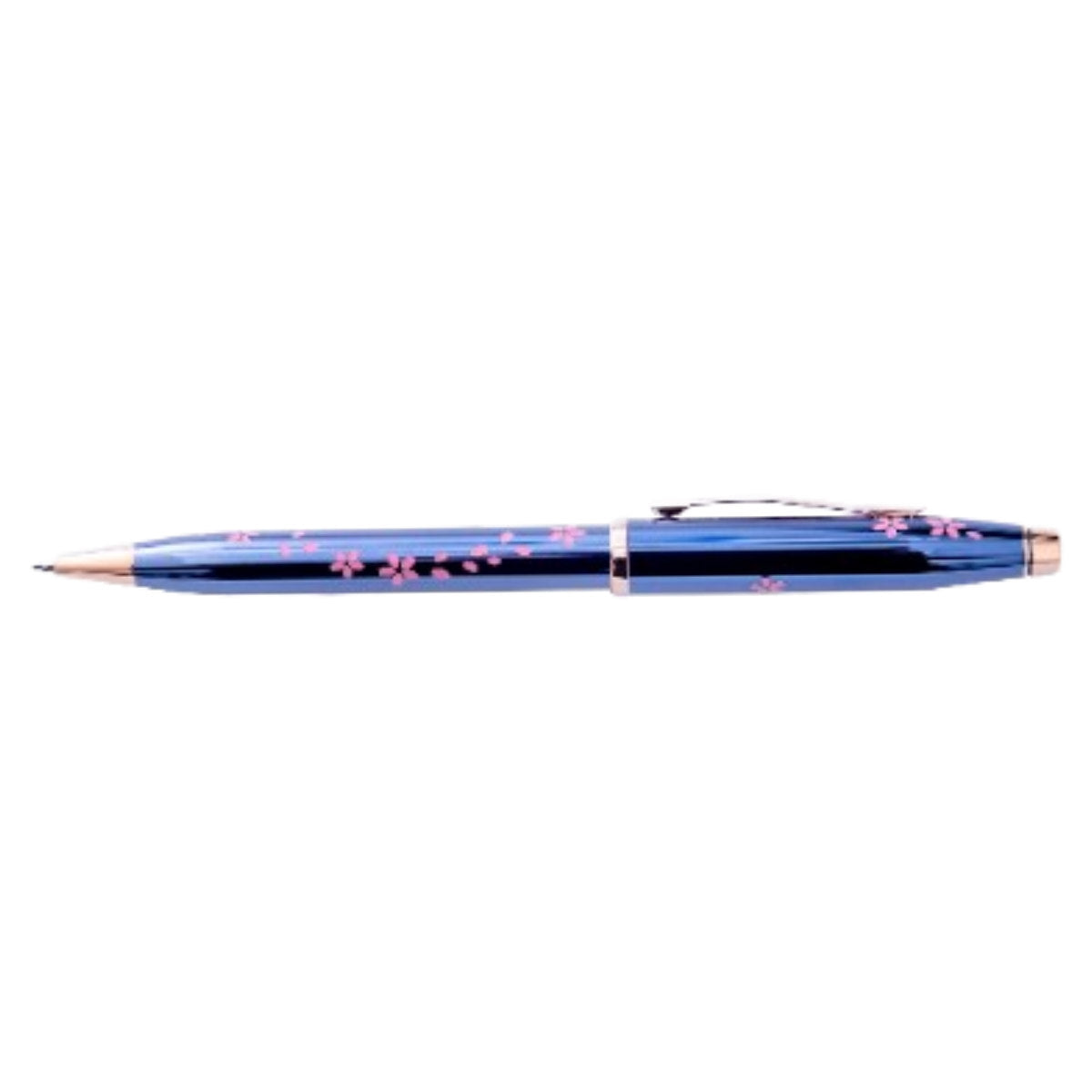 Cross Century II Ballpoint Pen - Cherry Blossom - Translucent Blue - Rose Gold Trim-Pen Boutique Ltd