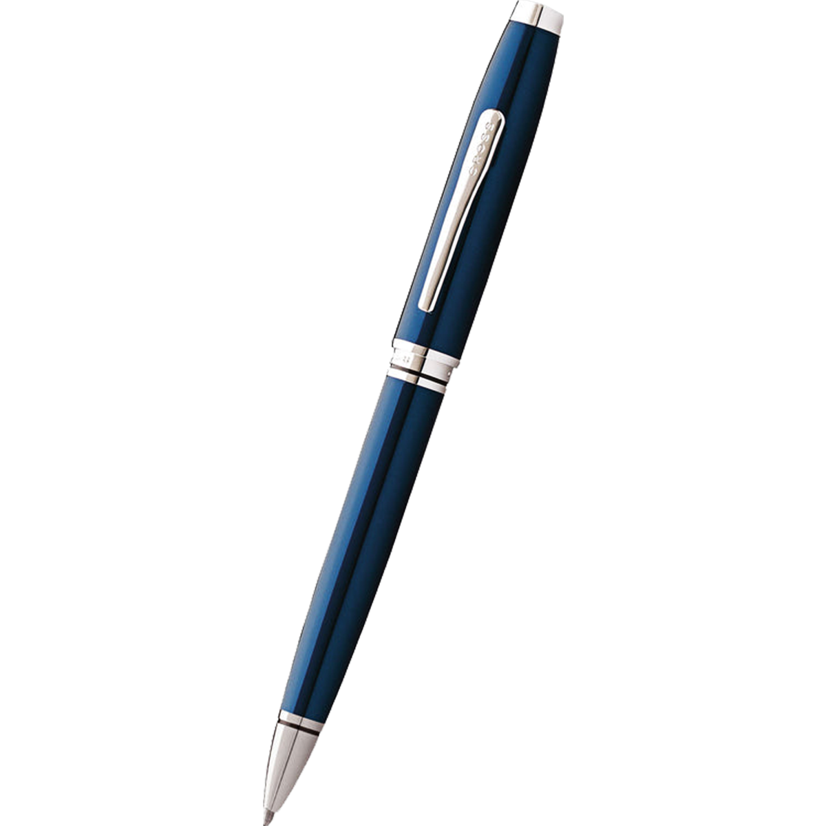 Cross Coventry Ballpoint Pen - Blue Lacquer - Polished Chrome-Pen Boutique Ltd