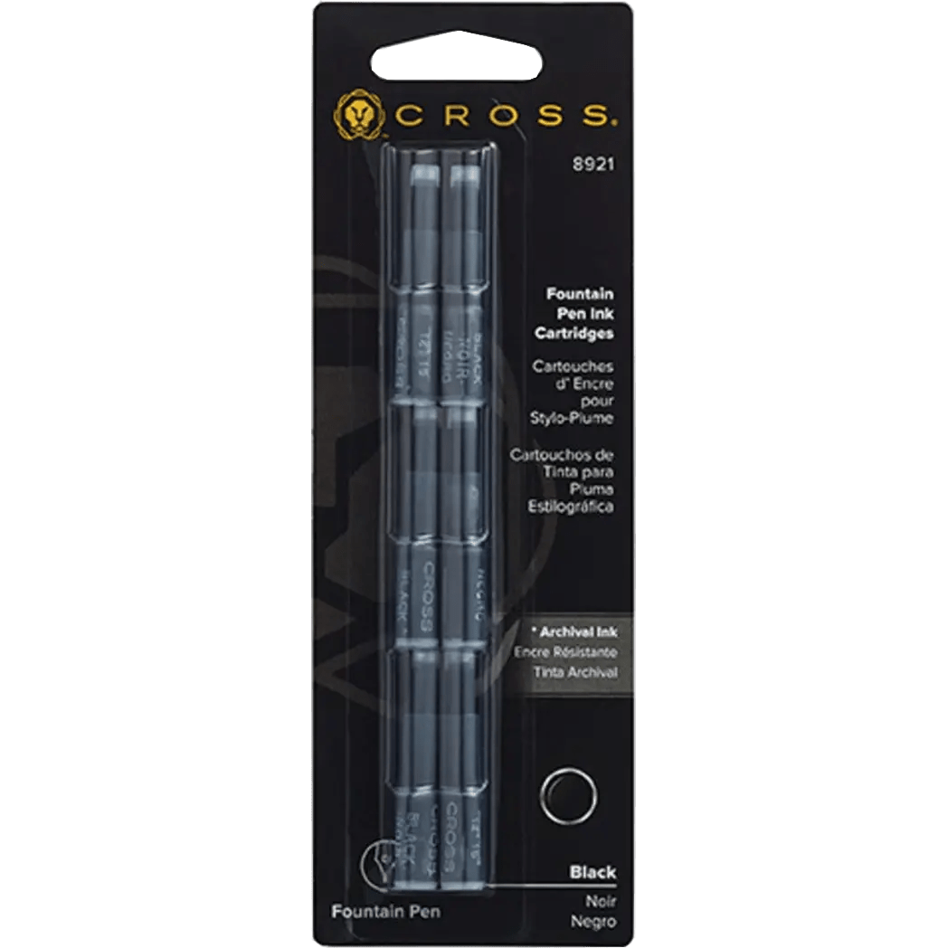 Cross Fountain Pen Ink Cartridges - Black - Pen Boutique Ltd