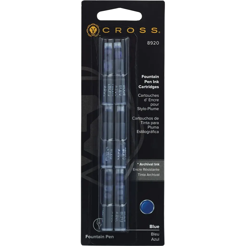 Cross Fountain Pen Ink Cartridges - Blue - Pen Boutique Ltd