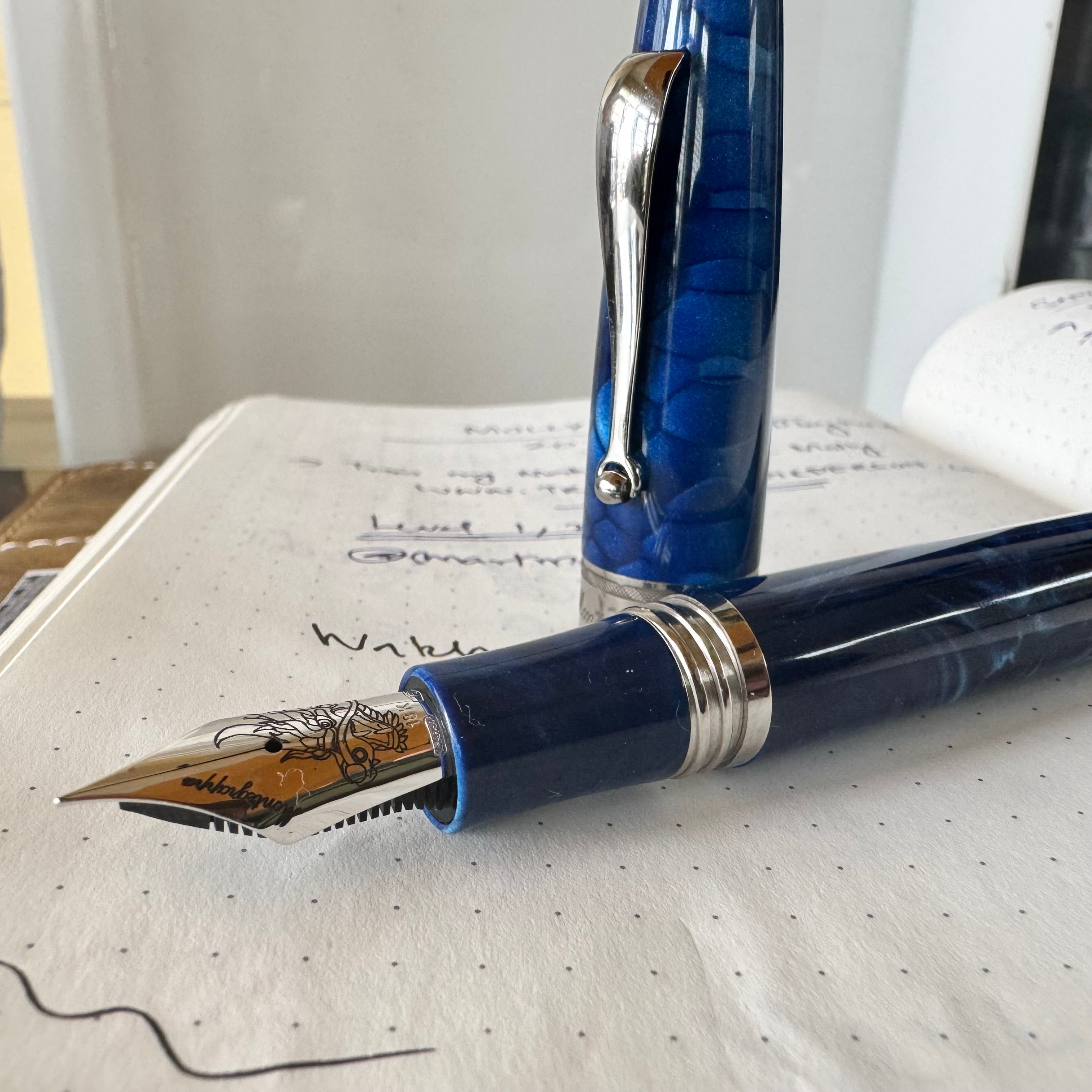 Montegrappa Limited Edition Fountain Pen - Regal Year Of The Dragon - Indigo Blue (Extra & Deluxe)-Pen Boutique Ltd