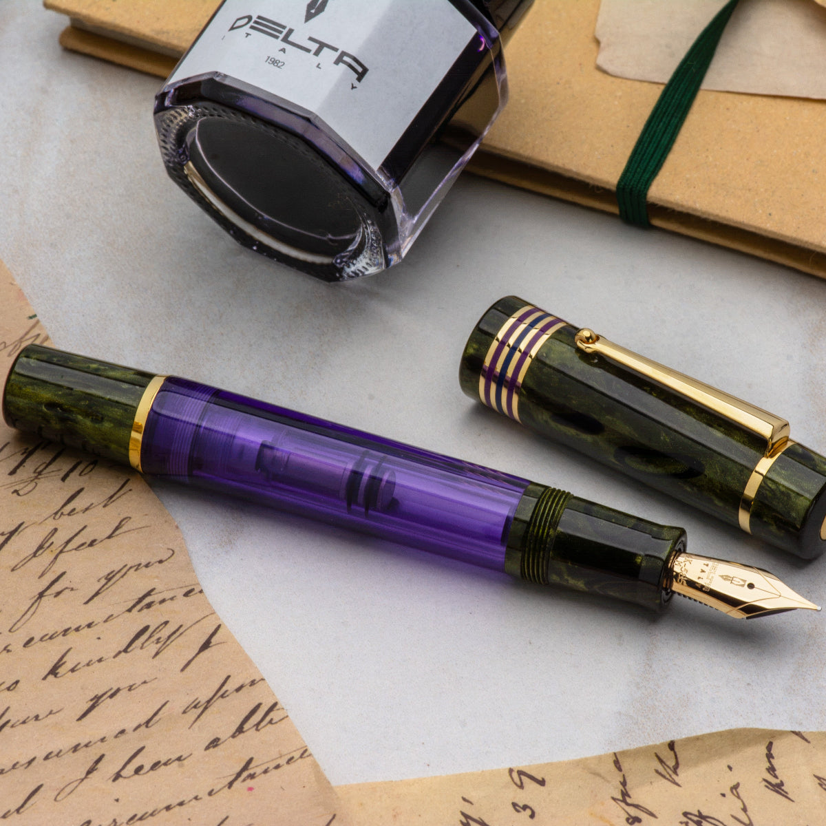 Delta Limited Edition Fountain Pen - Four Rings Misteria - 14K Gold-Pen Boutique Ltd