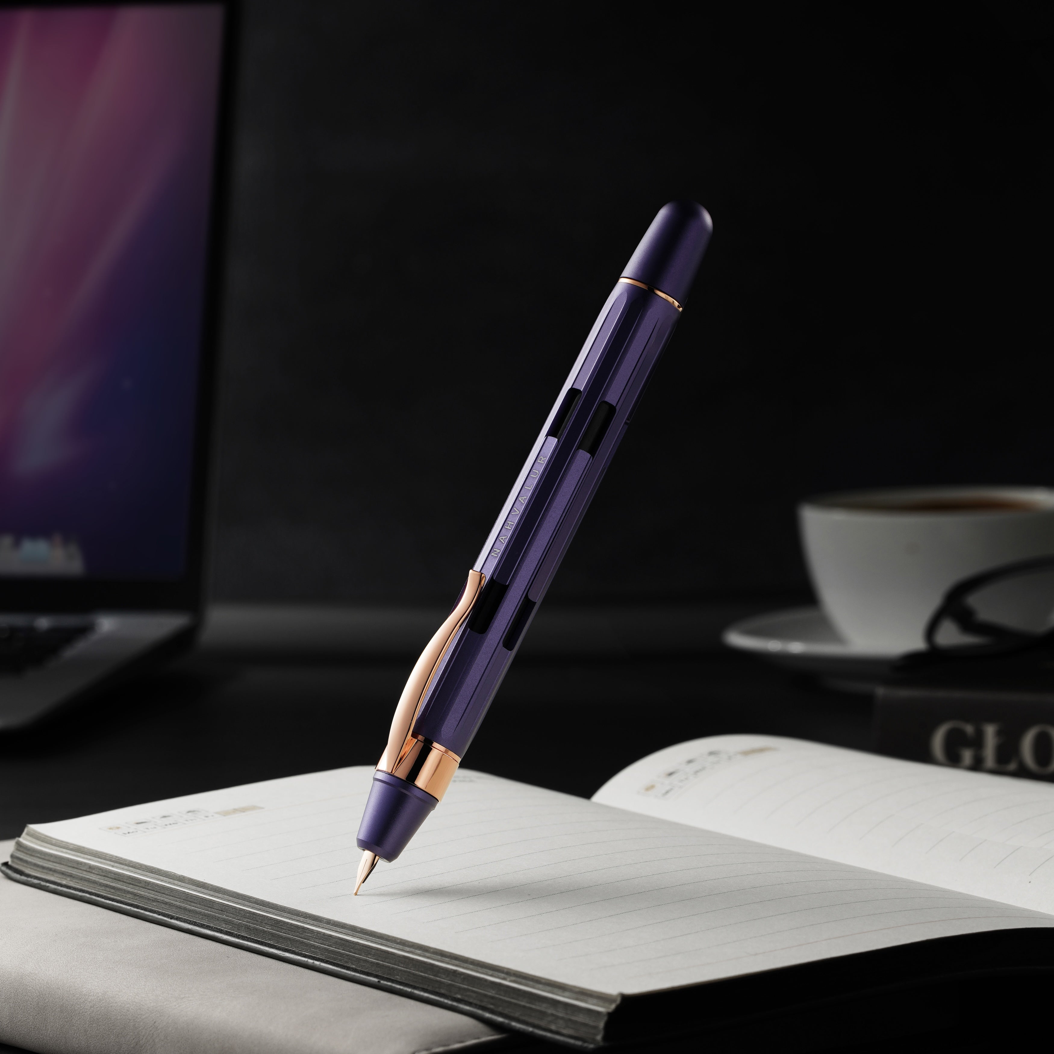 Nahvalur Eclipse Fountain Pen - Hepatizon - Rose Gold Trim-Pen Boutique Ltd