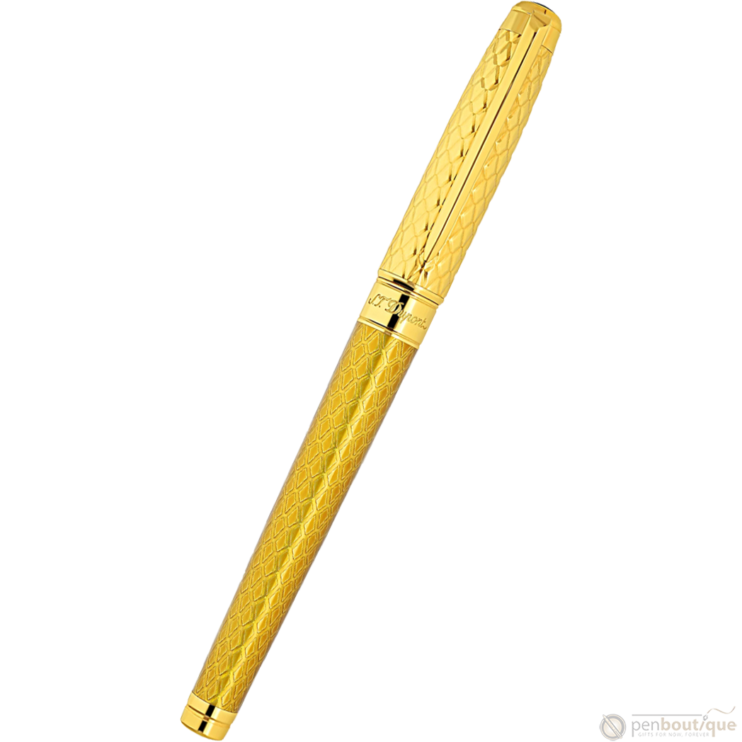 S T Dupont Dragon Scale Eternity Rollerball Pen - Honey (Limited Edition)-Pen Boutique Ltd