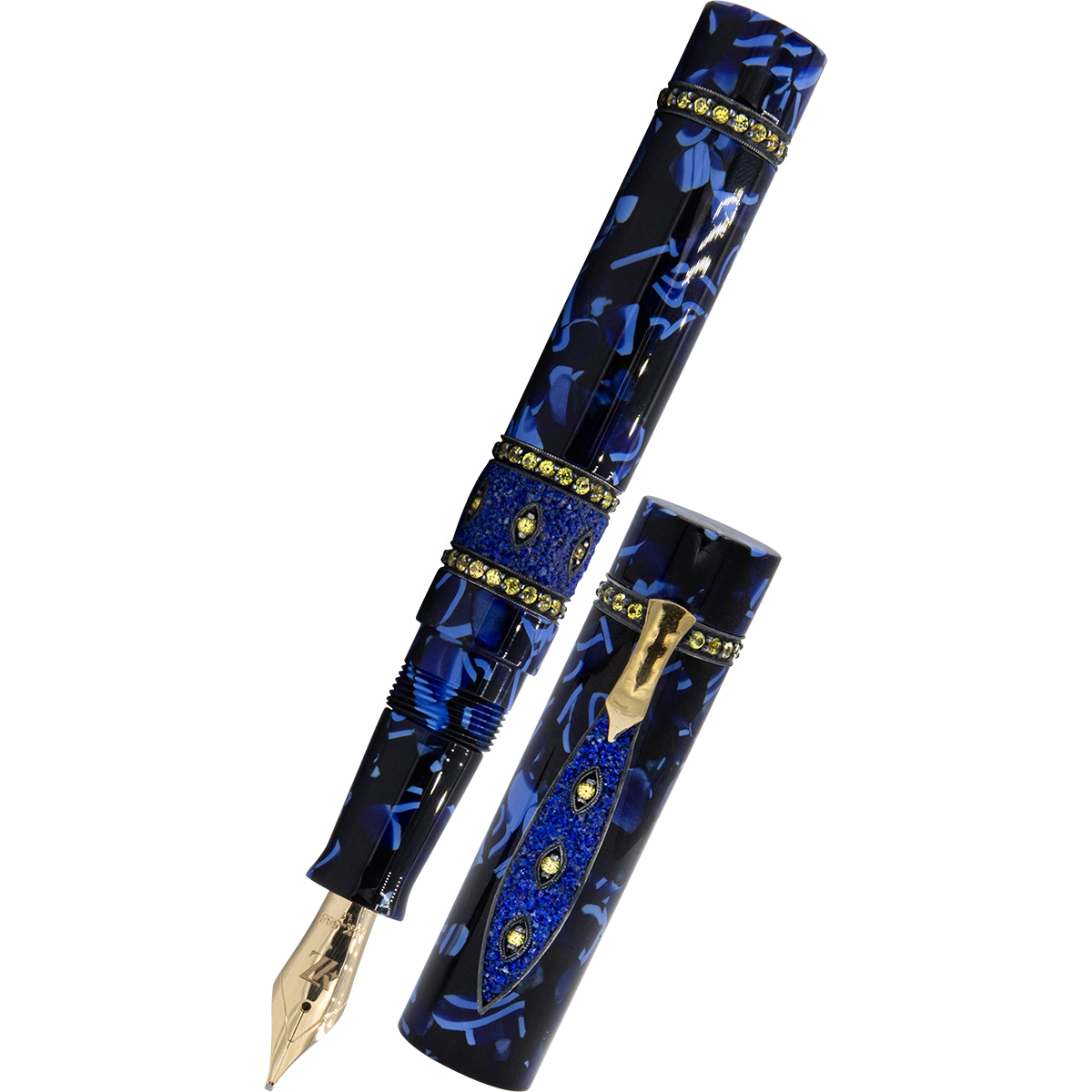Zeki Karaca Jewellery Harman Fountain Pen - Dark Blue Sapphire (Limited Edition)