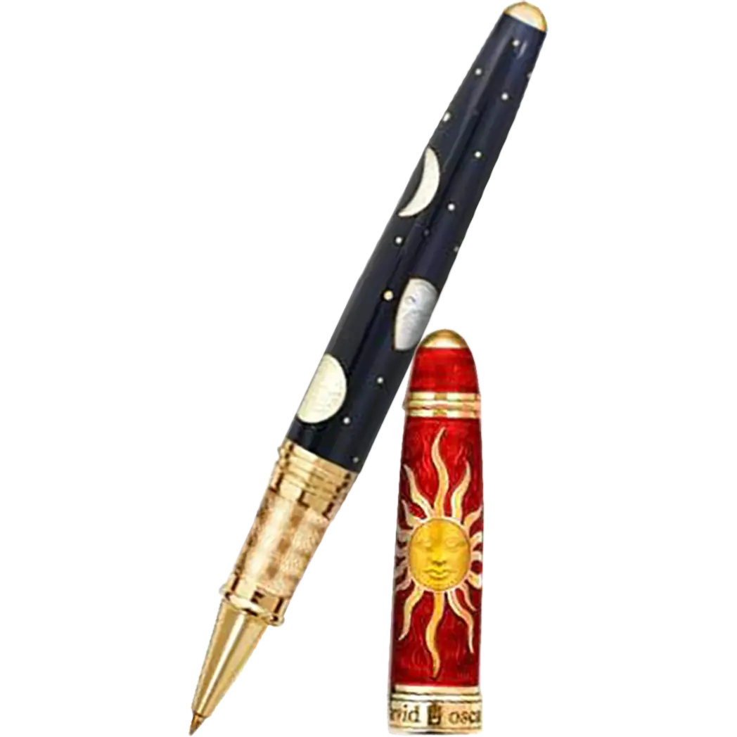 David Oscarson Celestial Fire Red Golden Yellow Limited Edition Rollerball Pen-Pen Boutique Ltd