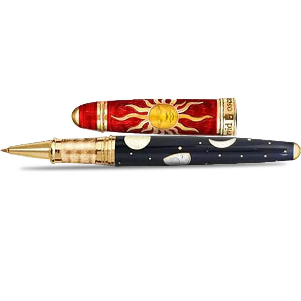 David Oscarson Celestial Fire Red Golden Yellow Limited Edition Rollerball Pen-Pen Boutique Ltd