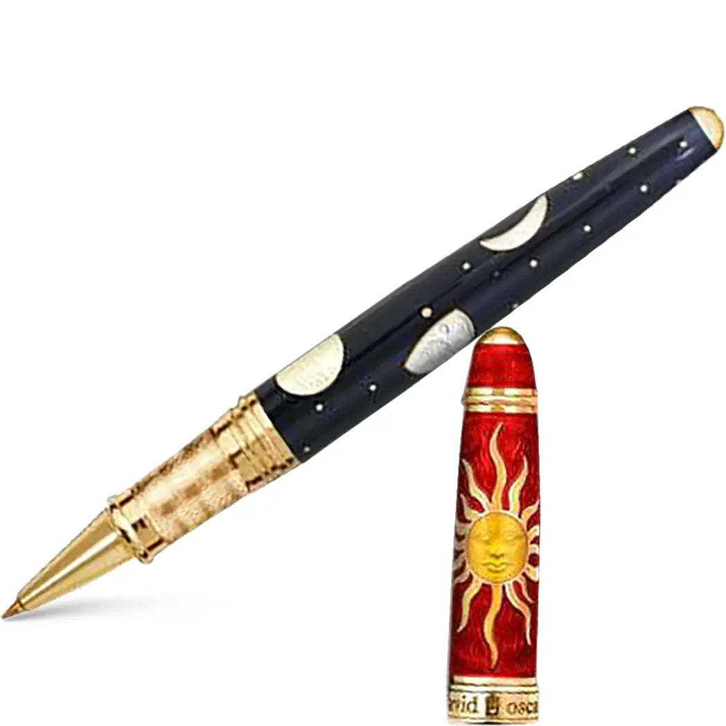 David Oscarson Celestial Fire Red Golden Yellow Limited Edition Rollerball Pen-Pen Boutique Ltd