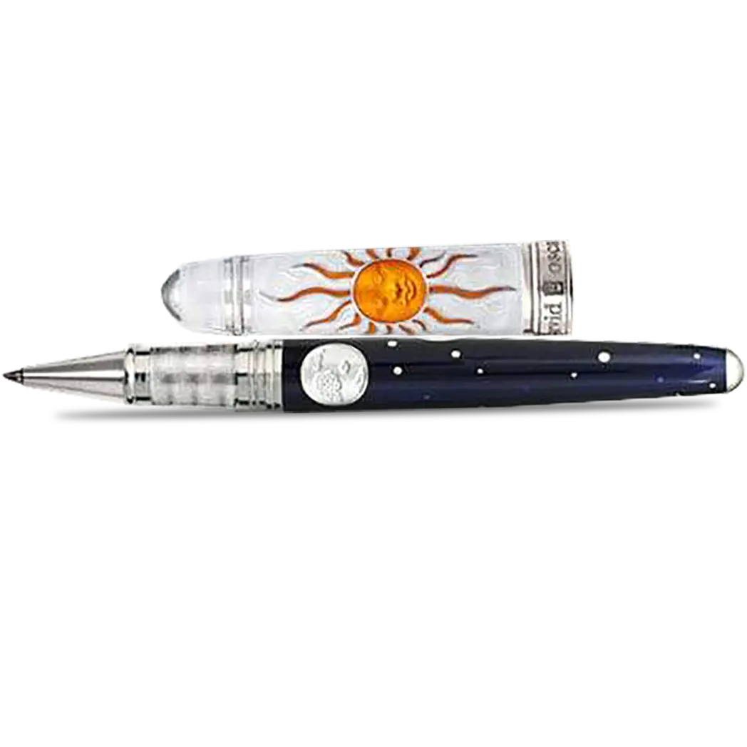David Oscarson Celestial White Blazing Saffron Limited Edition Rollerball Pen-Pen Boutique Ltd