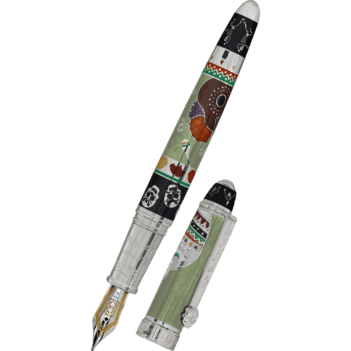 David Oscarson Dia De Los Muertos Fountain Pen - Limited Edition - Avocado (Green) - Pen Boutique Ltd