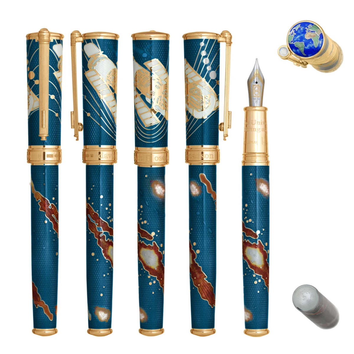 David Oscarson Edwin Hubble Fountain Pen - Twilight Blue-Pen Boutique Ltd